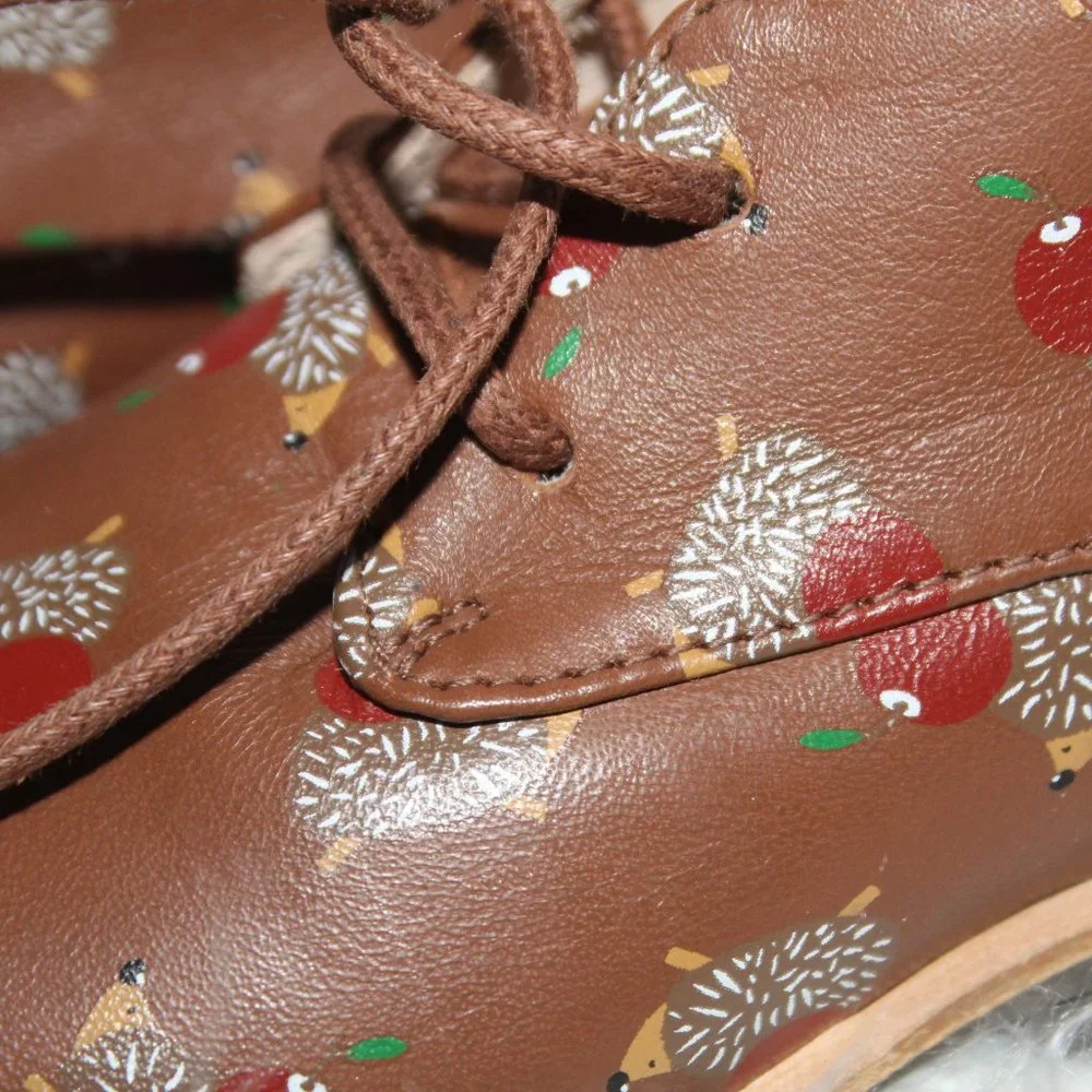 MANUELA De JUAN Handmade Leather baby ankle shoes sz EU 19 (US 3 1/2-4) NEW